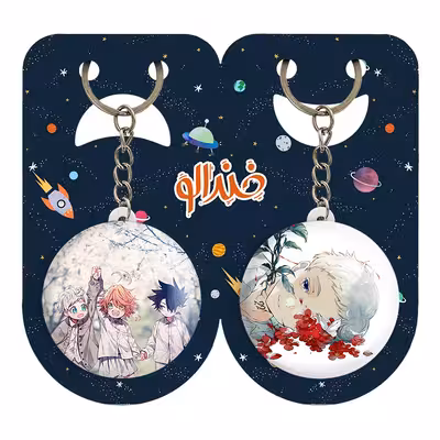 جاکلیدی خندالو مدل ری و اما و نورمن انیمه ناکجاآباد موعود کد 1273012732 مجموعه 2 عددی