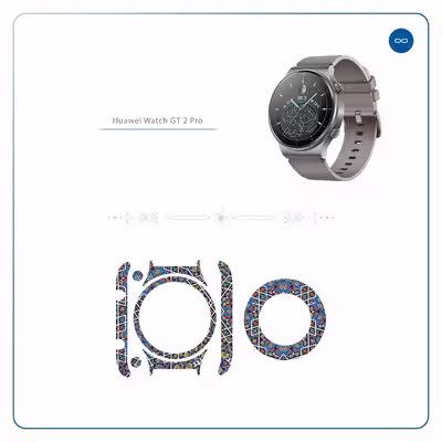 برچسب ماهوت طرح Iran Tile6 مناسب برای ساعت هوشمند هوآوی Watch GT 2 Pro
