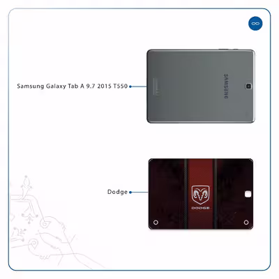 برچسب پوششی ماهوت مدل Dodge مناسب برای تبلت سامسونگ Galaxy Tab A 9.7 2015 T550