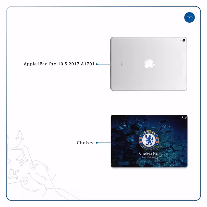 برچسب پوششی ماهوت مدل Chelsea مناسب برای تبلت اپل iPad Pro 10.5 2017 A1701