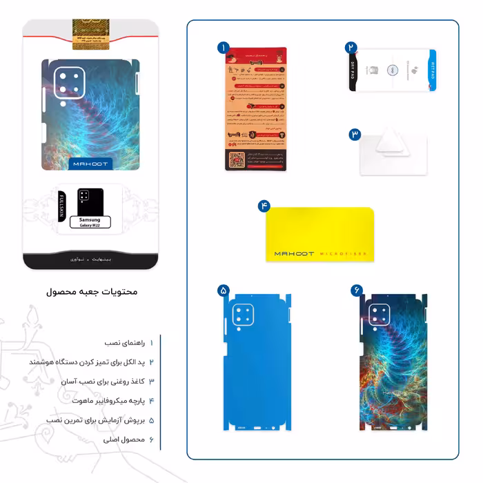 برچسب پوششی ماهوت مدل Mathematical Geometric Shape 1-FullSkin مناسب برای گوشی موبایل سامسونگ Galaxy M22