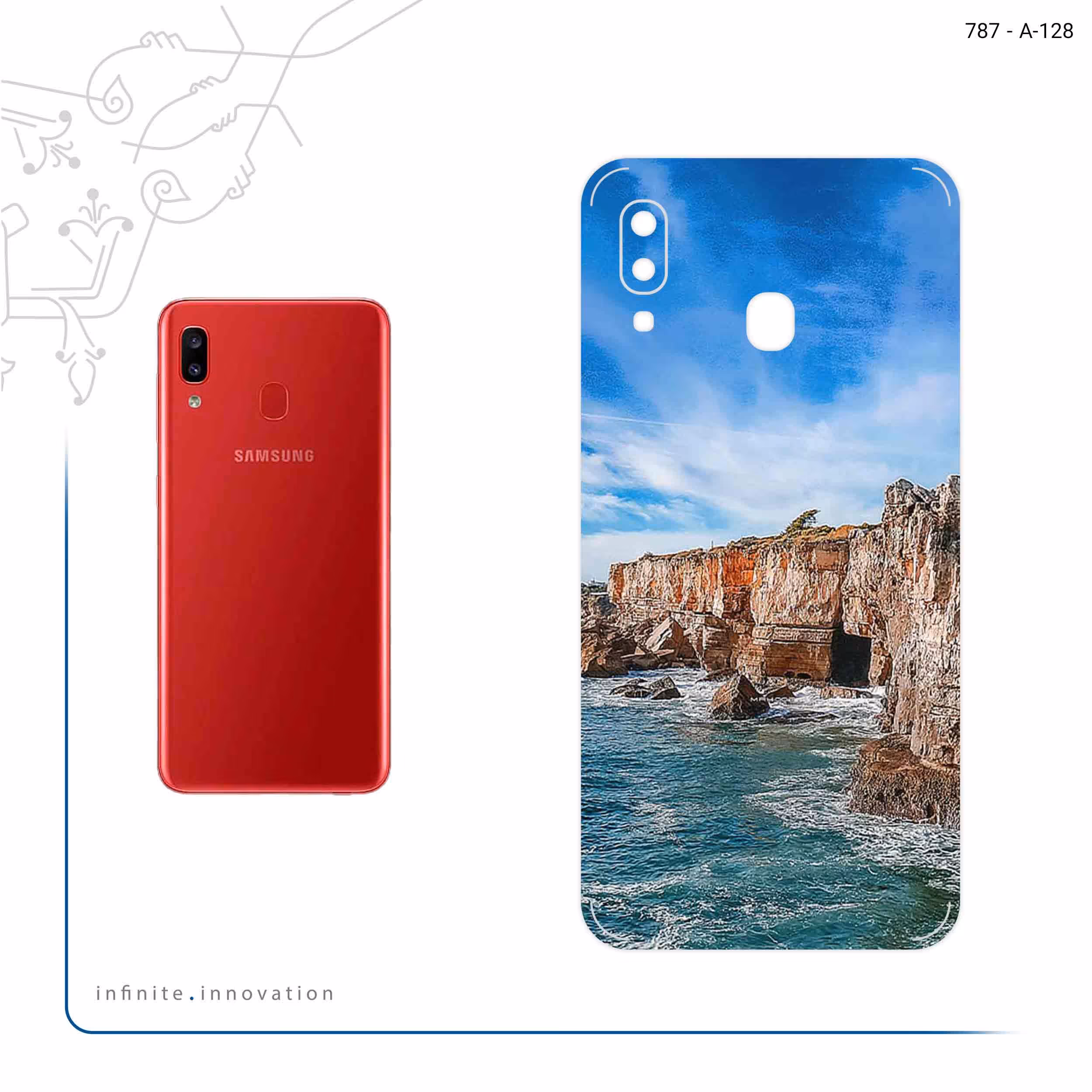 برچسب پوششی ماهوت مدل Rock Mountain مناسب برای گوشی موبایل سامسونگ Galaxy A20