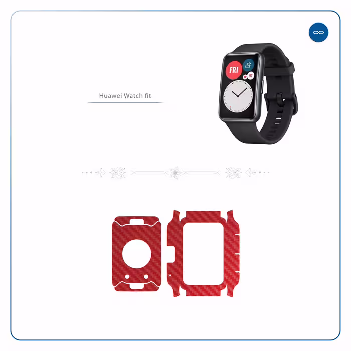 برچسب ماهوت طرح Red Fiber مناسب برای ساعت هوشمند هوآوی Watch Fit
