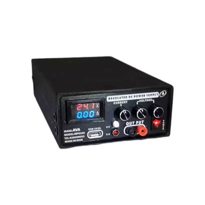 منبع تغذیه الکتریکی 24 ولت 5 آمپر آوا مدل MPS-345