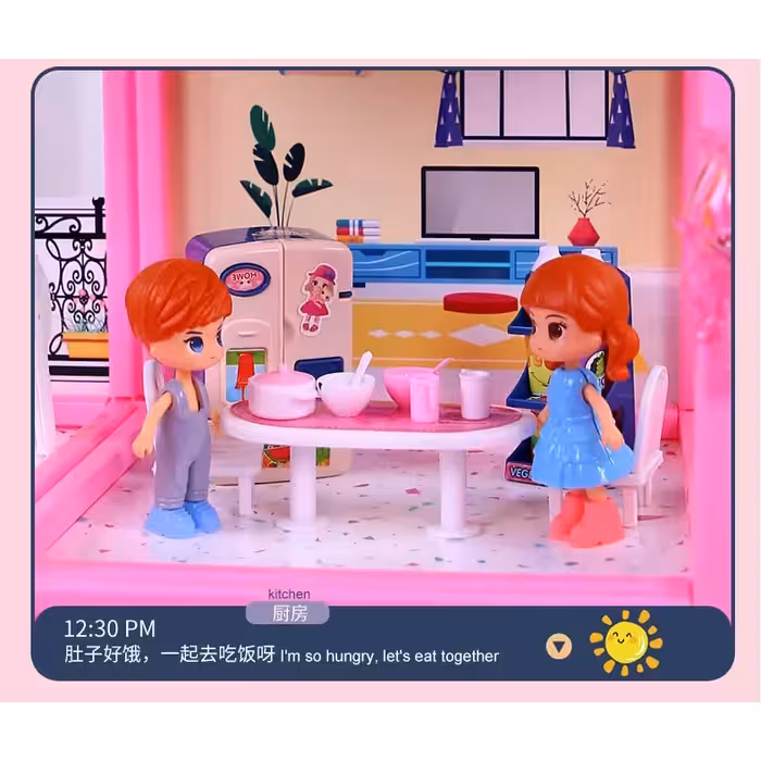 ست اسباب بازی لوازم خانه مدل خانه عروسکی