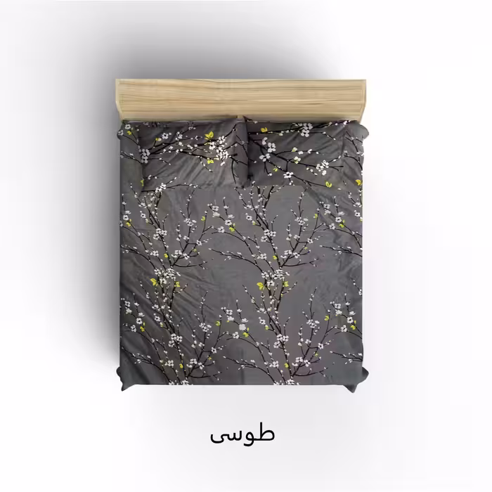 سرویس ملحفه کوکو جم مدل دیجی گل یخ دو نفره سه تکه