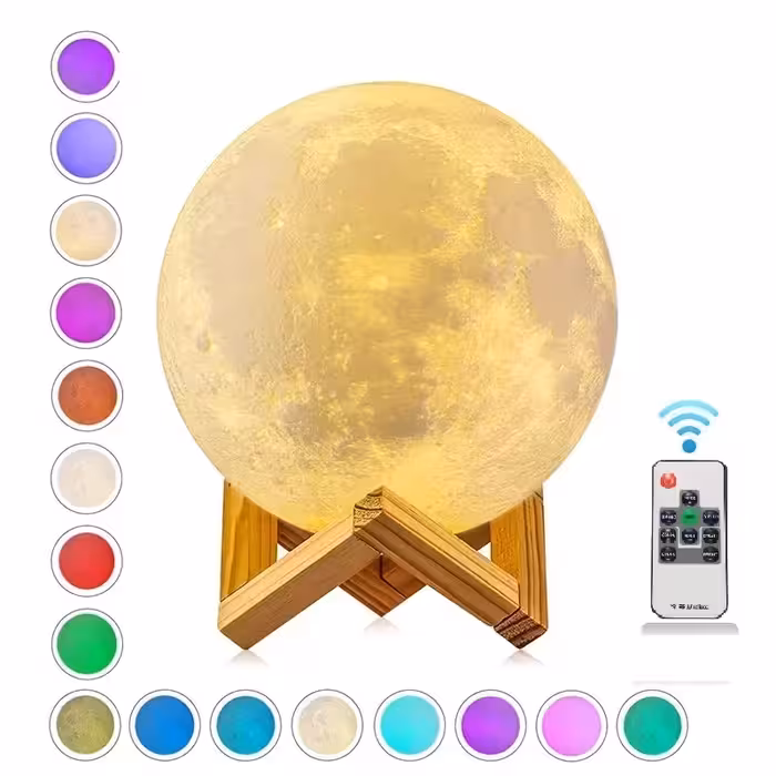 آباژور رومیزی مدل کره ماه کد L7