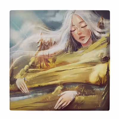  زیر لیوانی طرح بانوی جنگل کد    3454266_1261