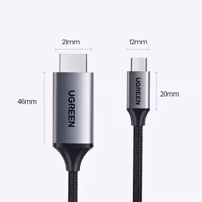 کابل تبدیل USB-C به HDMI یوگرین مدل MM142-50570 طول 1.5 متر