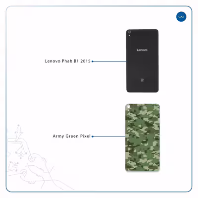 برچسب پوششی ماهوت مدل Army-Green-Pixel مناسب برای تبلت لنوو Phab B1 2015