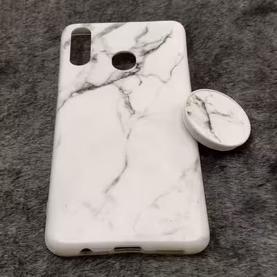 کاور مدل مرمر مناسب برای گوشی موبایل سامسونگ Galaxy A20s به همراه پایه نگهدارنده