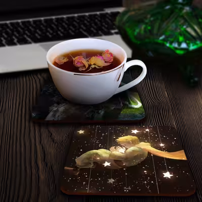 زیر لیوانی لوکسینو مدل شازده کوچولو کد Shahrad_19 مجموعه 6 عددی