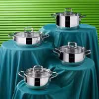 سرویس قابلمه استیل 8 پارچه برند کاراجا ترکیه مدل Powersteel 316  Sakura