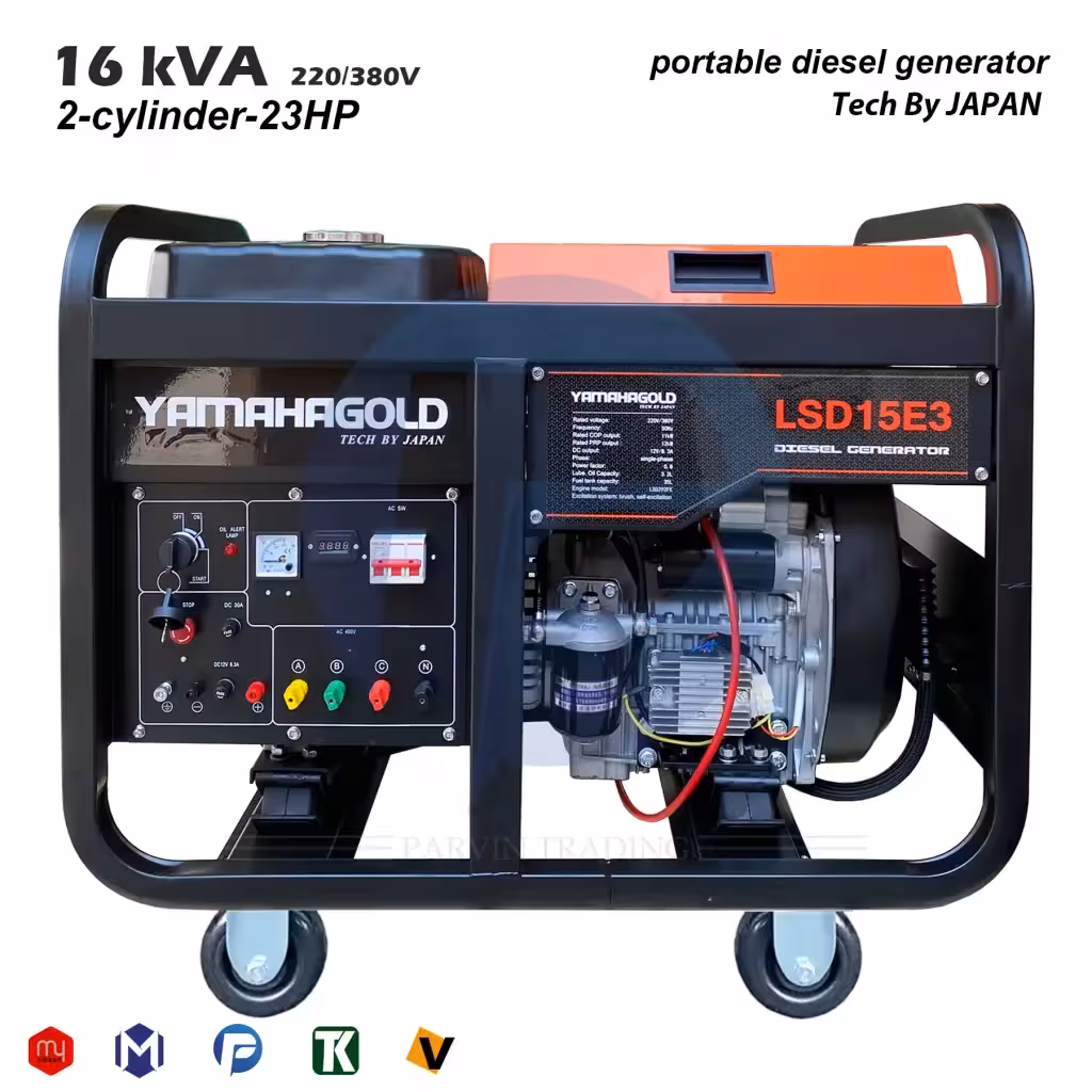 دیزل ژنراتور 16 کاوا یاماها مدل LSD15E3 تکفاز و 3 فاز