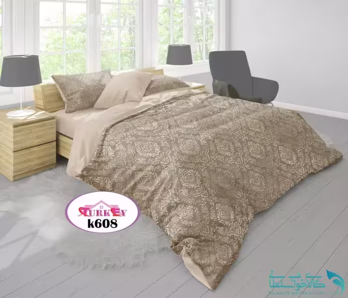 روتختی طرح داماس دونفره برند Turkev کد K608
