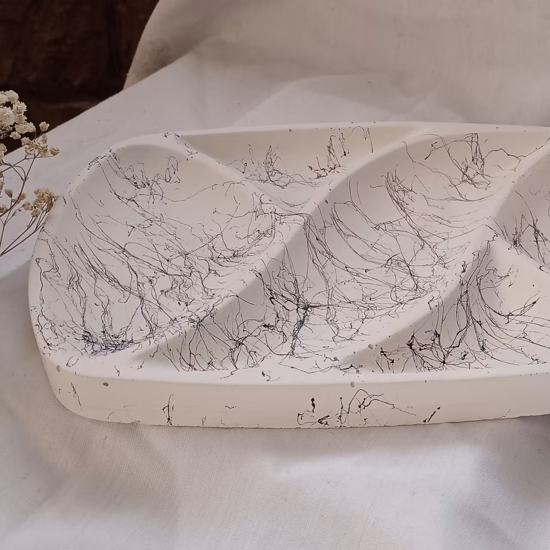 اردو خوری جنس سنگ مصنوعی، طرح ماربل، ابعاد 30در20، قابل سفارش در رنگبندی دلخواه شما