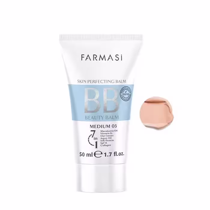 کرم BB فارماسی رنگ medium شماره 03 حجم 50 میلی لیتر