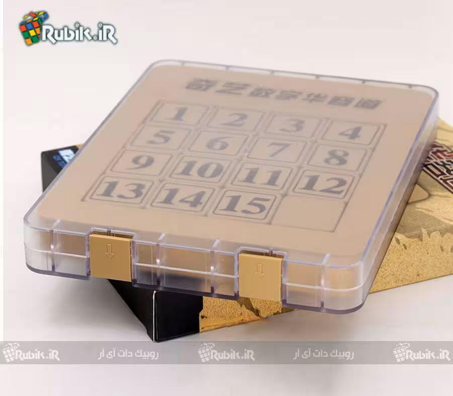 جدول 15 عددی هوش 4*4  اعداد کای وای مگنتی باکس دار QiYi 15 Klotski Puzzle Magnetic