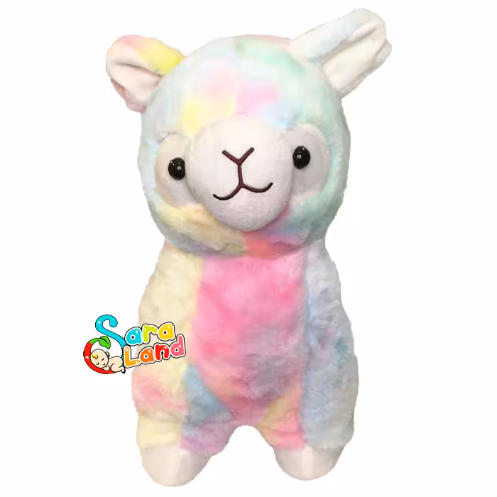 عروسک لاما پولیشی رنگی بزرگ