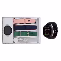 پک ساعت هوشمند KEQIWEAR مدل KW28 ULTRA 3 - مشکی