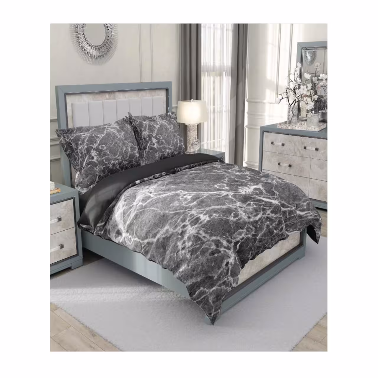 سرویس روتختی دو نفره کارینا مدل سه بعدی 6 تکه کد 2073