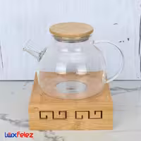 قوری پیرکس پایه وارمر دار