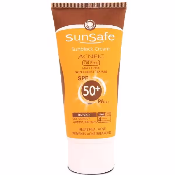 کرم ضد آفتاب آنتی آکنه سان سیف SPF50