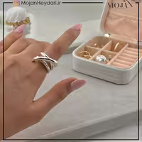 انگشتر زنانه آبکاری نقره رنگ ثابت کد ta10025