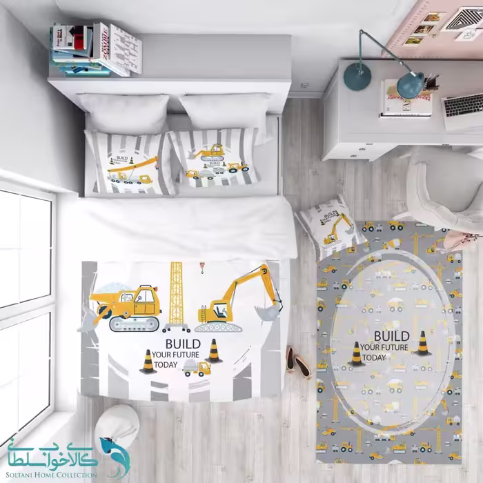 روتختی طرح جرثقیل سایز یکنفره کد A2759