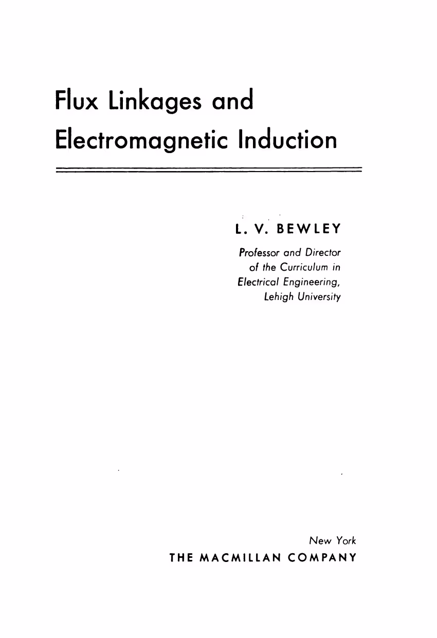 خرید و دانلود نسخه کامل کتاب Flux Linkages and Electromagnetic Induction.