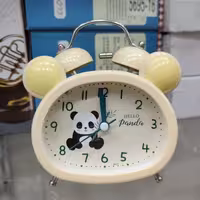 ساعت رومیزی آرامگرد فانتزی زنگدار چراغدار آرام گرد ( زنگ دار ) ( خرید عمده و تک ساعت رومیزی گناوه مارکت )5