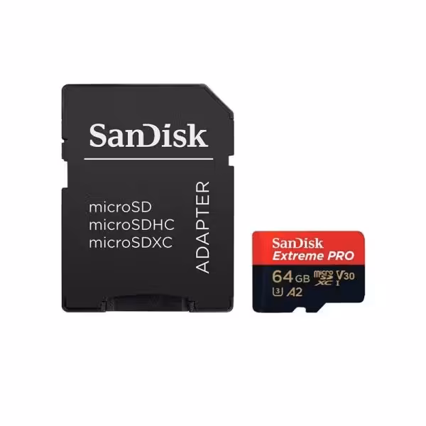 کارت حافظه میکرو 64 گیگ سن دیسک SanDisk Extreme PRO A2 200MB/s با خشاب