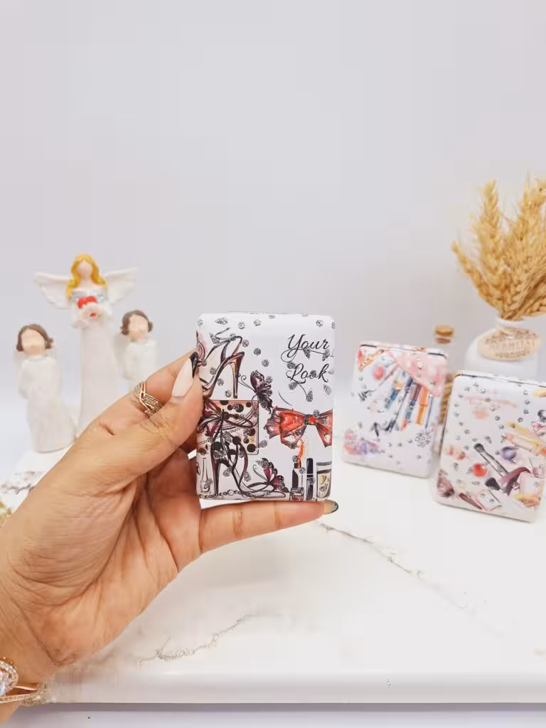 آینه دو طرفه جیبی طرح لوازم آرایش