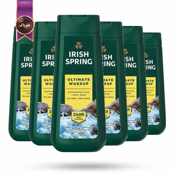 6 عدد شامپو بدن مردانه آیریش اسپرینگ Irish Spring مدل آرامش نهایی Ultimate Wakeup حجم 591 میلی لیتر  (اورجینال)