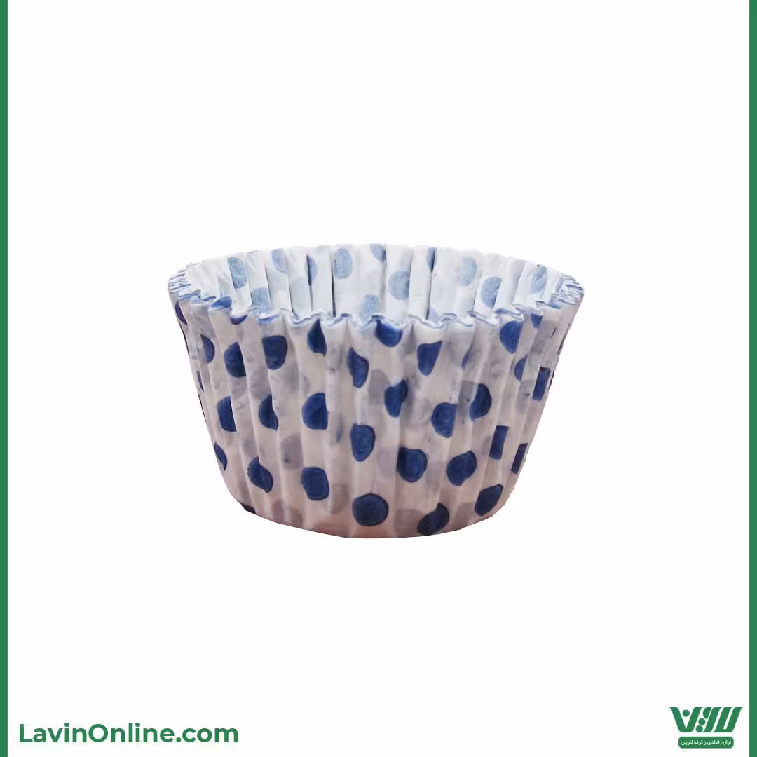 کپسول کاپ کیک طرح دار (خال آبی)