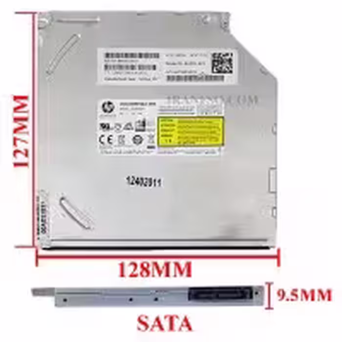 درایو لپ تاپ دی وی دی رایتر اچ پی Sata Superslim 9.5mm ریفر-شش ماه گارانتی