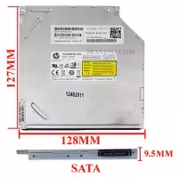 درایو لپ تاپ دی وی دی رایتر اچ پی Sata Superslim 9.5mm ریفر-شش ماه گارانتی