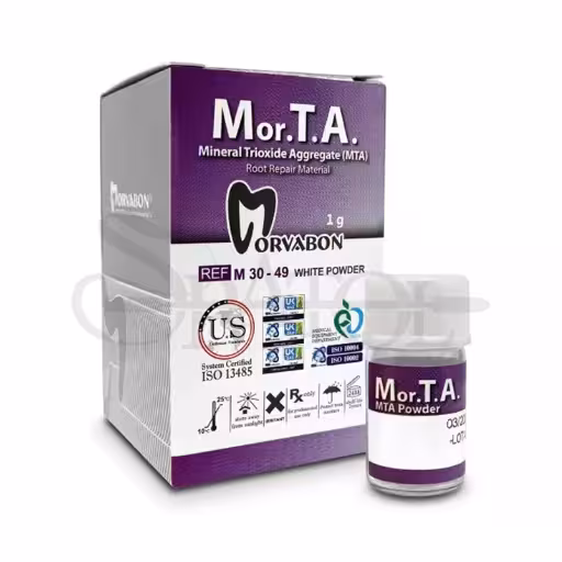 پودر اِم تی اِی 3 گرمی MTA Cement برند مروابن Morvabon