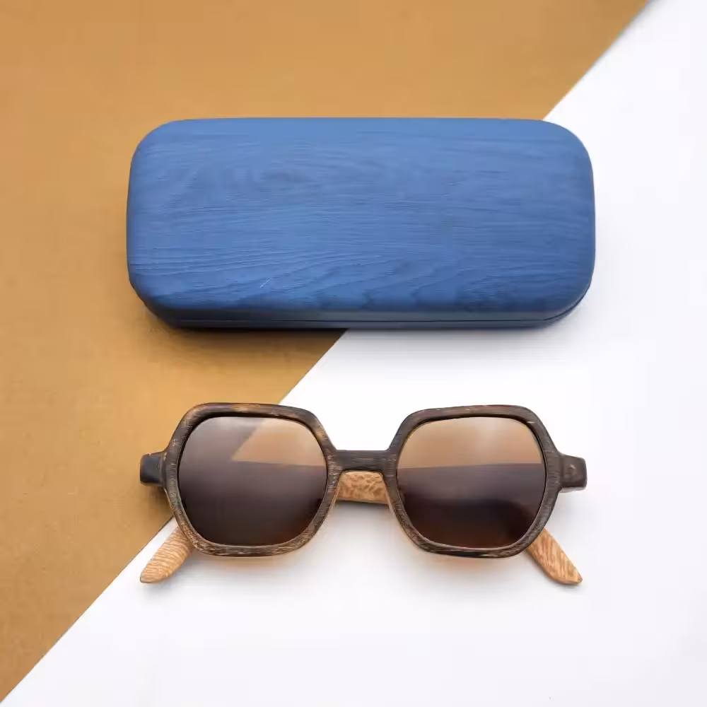 عینک چوبی دست‌ساز پلاریزه مدل 5011