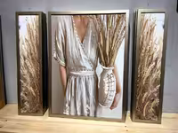 تابلو تکسچر برجسته سه تیکه طرح دختر