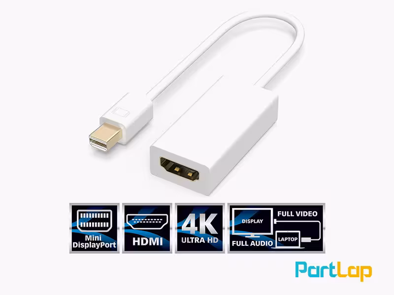 مبدل Mini Display Port به HDMI کیفیت 4K طول 23 سانتی متر