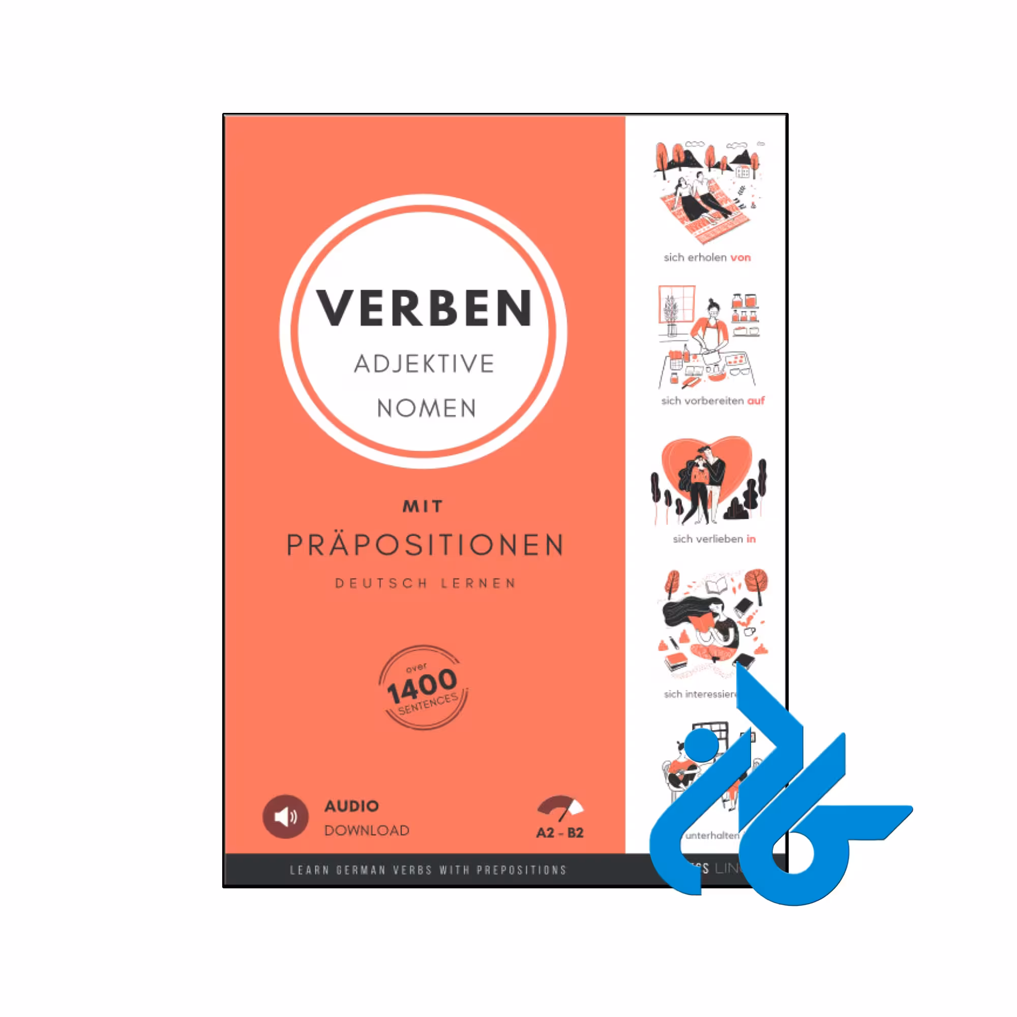 کتاب Deutsch Lernen Verben Adjektive und Nomen mit Präpositionen