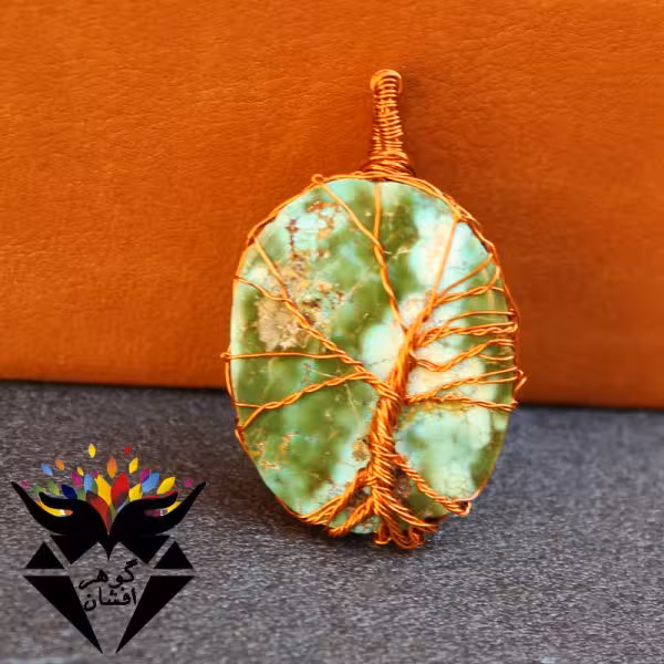 گردنبند فیروزه نیشابوری اصل طرح درخت کد G_1763