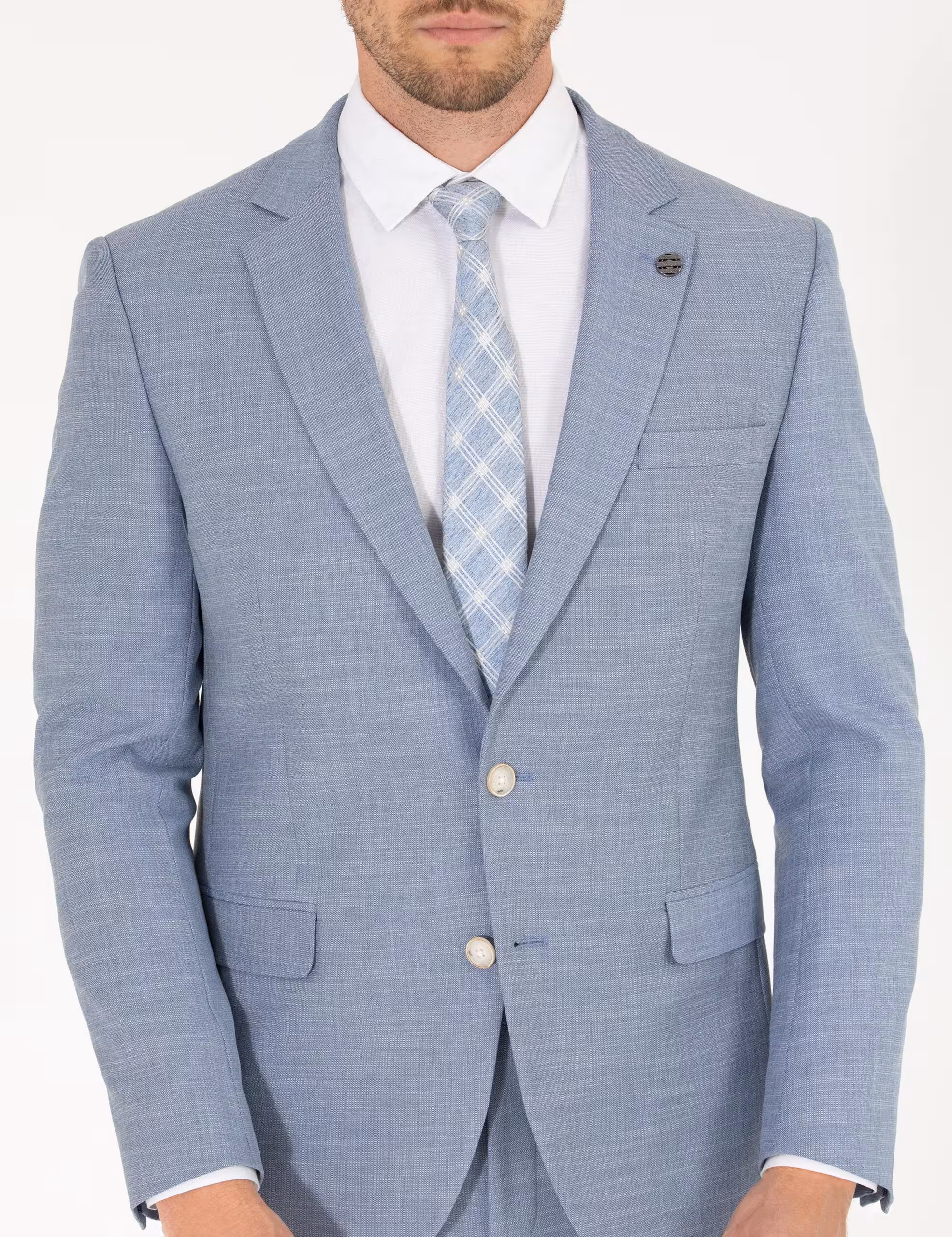 کت و شلوار مردانه آبی روشن پیرکاردین