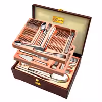 سرویس قاشق و چنگال 143 پارچه جی فی نی مدل 55 سوپر لاکچری