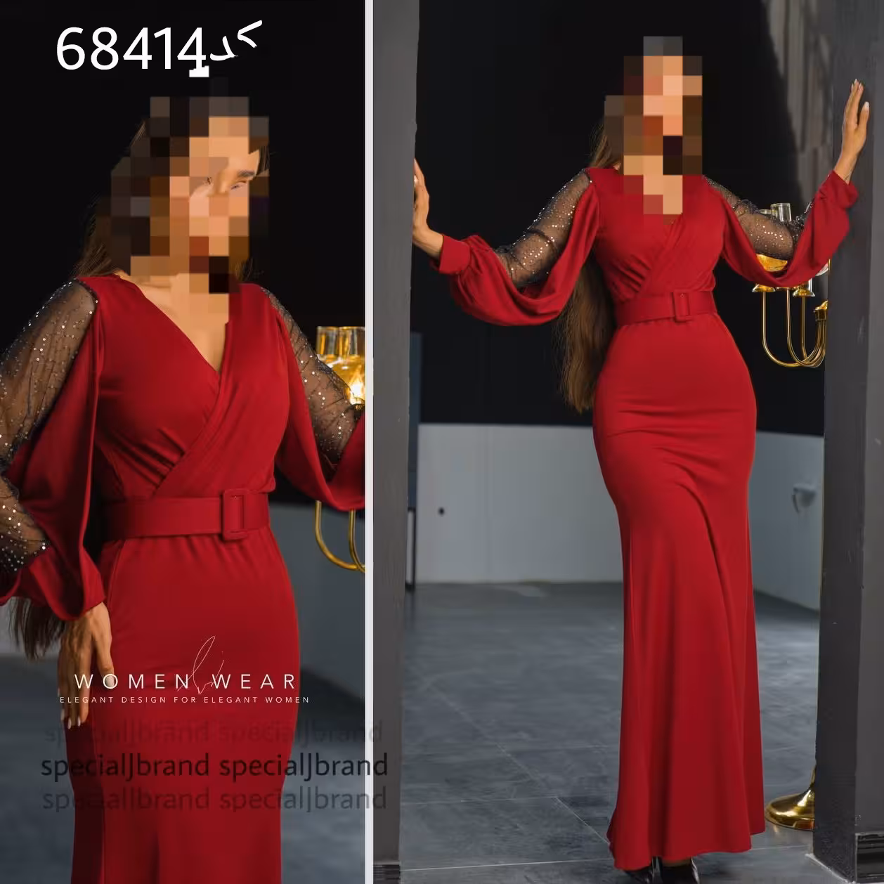 ماکسی مجلسی پوشیده (سایز 38 تا 50)