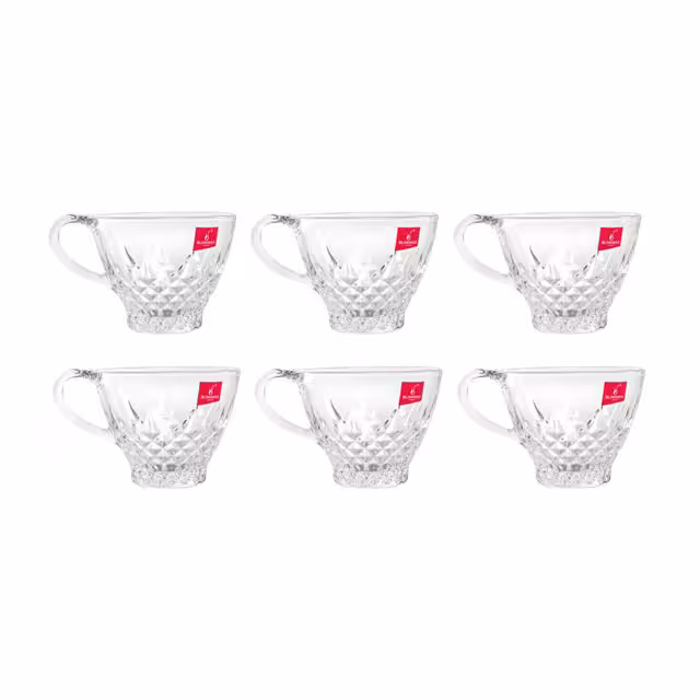 فنجان بلور مدل لانگ بلینک مکس بسته 6 عددی