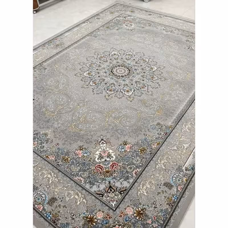 فرش ماشینی کاشان700شانه100درصدآکرلیک طرح مهسافیلی9متری(باارسال رایگان)