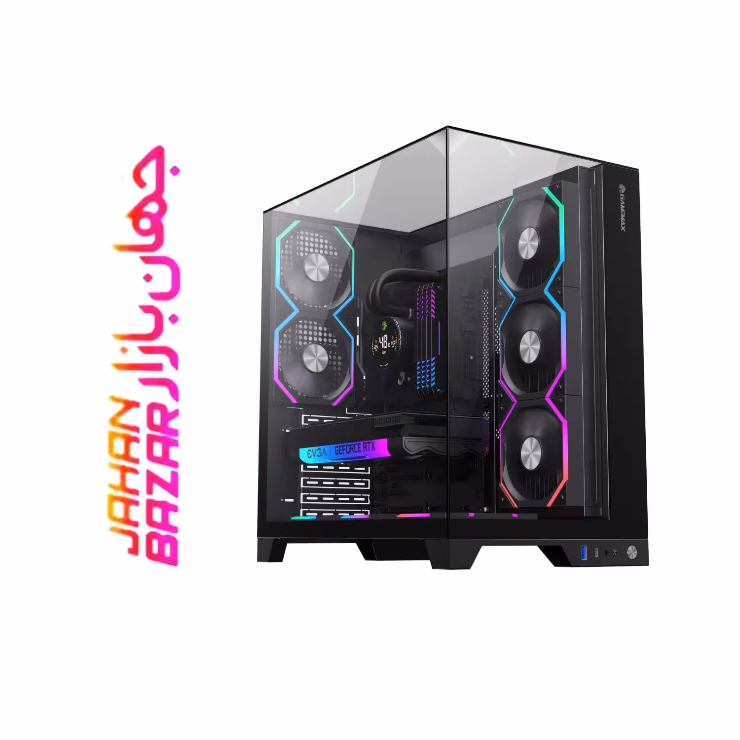 کیس کامپیوتر گیمینگ گیم مکس مدل Gamemax Infinity Pro Black