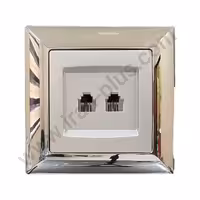 تلفن دوسوکت cat3 cat3 مدل الیزه طرح متال نقره ای